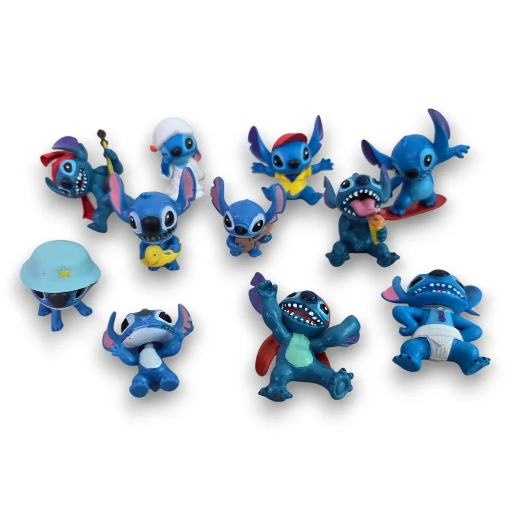 Lilo and Stitch Collectible PVC Stitch Mini Figures Lot Set of 12